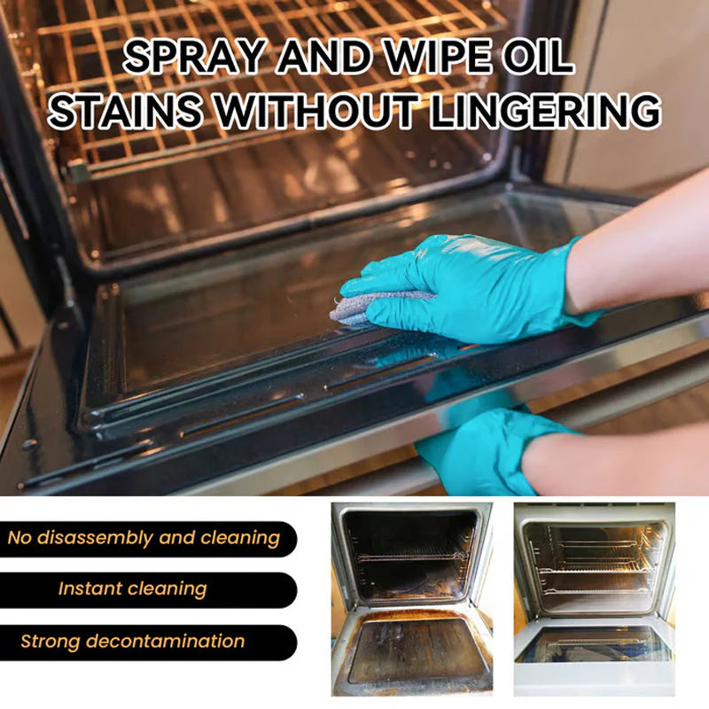 😀2 vásárol 1 ingyen kap🧼5 Percek Tisztítás! Sütő-Grilltisztító Spray – Zsír+Foltok Eltávolítása!