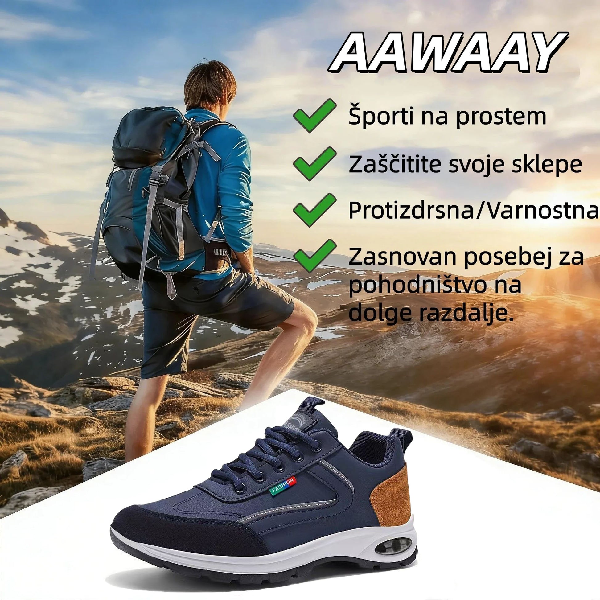 Ortopedski čevlji AAAWAAY® – Ergonomsko oblikovani za lajšanje bolečin v hrbtu, nogah in sklepih – Unisex