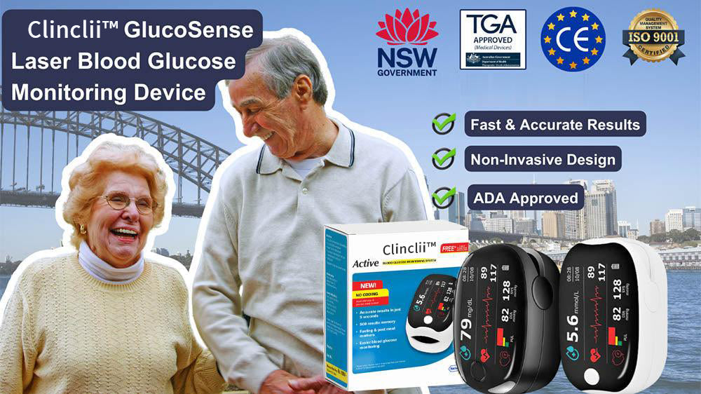 🔥1 vásárol 1 ingyen kap 😍Forró termékek akcióban😀Clinclii™ GlucoSense lézeres vércukorszintmérő a vércukorszint mérésére