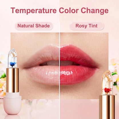 🌸 【1+1-et ingyen】Hidratáló rúzs virágszirmokkal – a hőmérséklettől függően változtatja a színét 💄