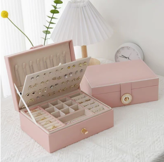 💍 Európai stílusú, minimalista, kétszintes ékszeres doboz ✨