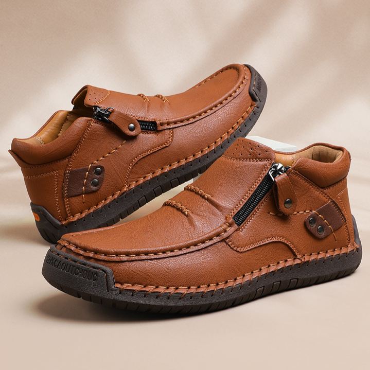 (⏰Oferta por tiempo limitado - 50% de descuento) - Zapatos de cuero genuino hechos a mano - Soporte de arco, impermeables, antideslizantes