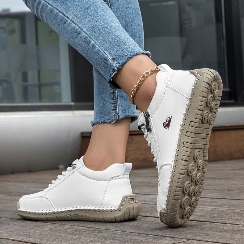 (🔥 50% de descuento - ¡No te lo pierdas!) Zapatos de piel de becerro seleccionados - Zapatos ortopédicos - 👞 - Duraderos, antideslizantes e impermeables (soporte de arco, alivio del dolor, unisex)