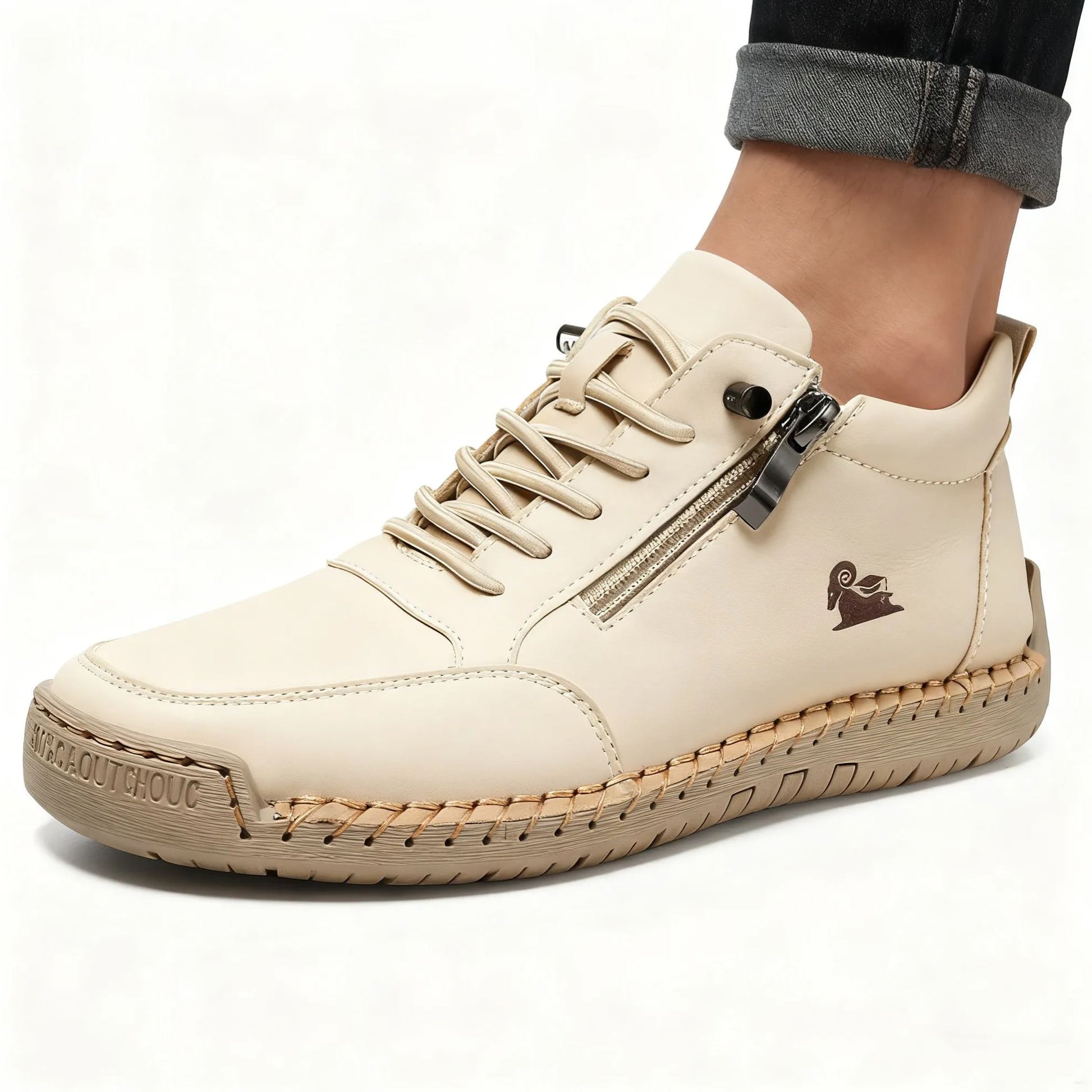 (🔥 50% de descuento - ¡No te lo pierdas!) Zapatos de piel de becerro seleccionados - Zapatos ortopédicos - 👞 - Duraderos, antideslizantes e impermeables (soporte de arco, alivio del dolor, unisex)