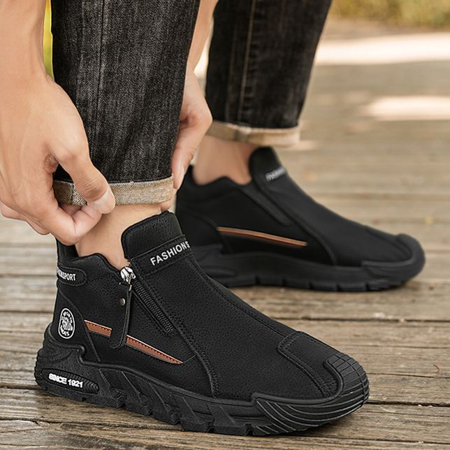 (⏰50% de descuento por tiempo limitado) Zapatos ortopédicos de gamuza para hombre, 👞 cosidos a mano, cómodos y antideslizantes ✅ Soporte de arco - Caminata cómoda