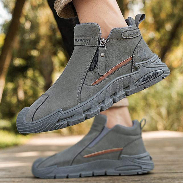 (⏰50% de descuento por tiempo limitado) Zapatos ortopédicos de gamuza para hombre, 👞 cosidos a mano, cómodos y antideslizantes ✅ Soporte de arco - Caminata cómoda